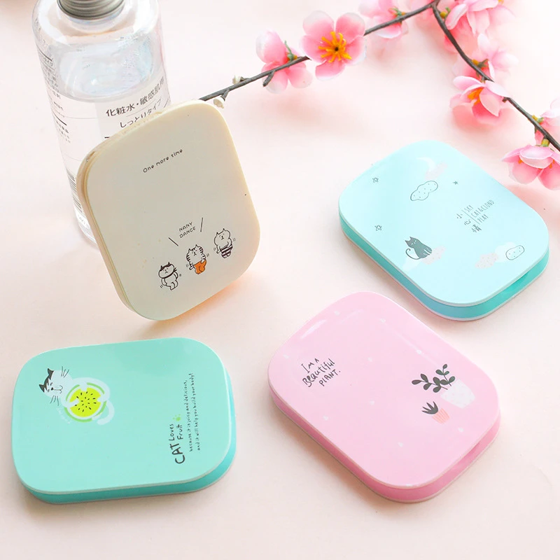 Милый Кот Цвет Мультфильм маленькое зеркало и Расчёска в комплекте портативное