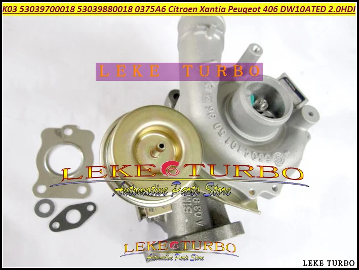 K03 53039700018 53039880018 0375A6 0375E4 9632427880 3750000 18 турбо для Citroen Xantia Peugeot 406 1998 DW10ATED 2.0L HDI |