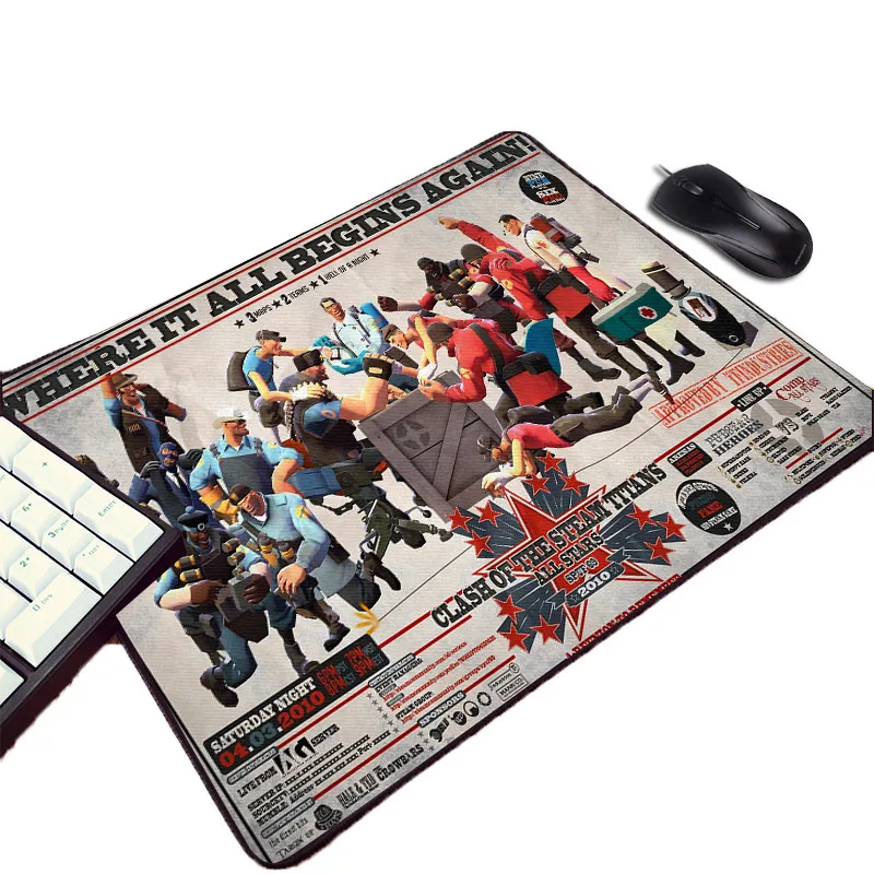 Congsipad Cool Team Fortress 2 логотип шаблон обои изображения напечатаны маленький компьютерный коврик для мыши приставка для видеоигр игровой коврик для мыши - Цвет: 250X200X2MM