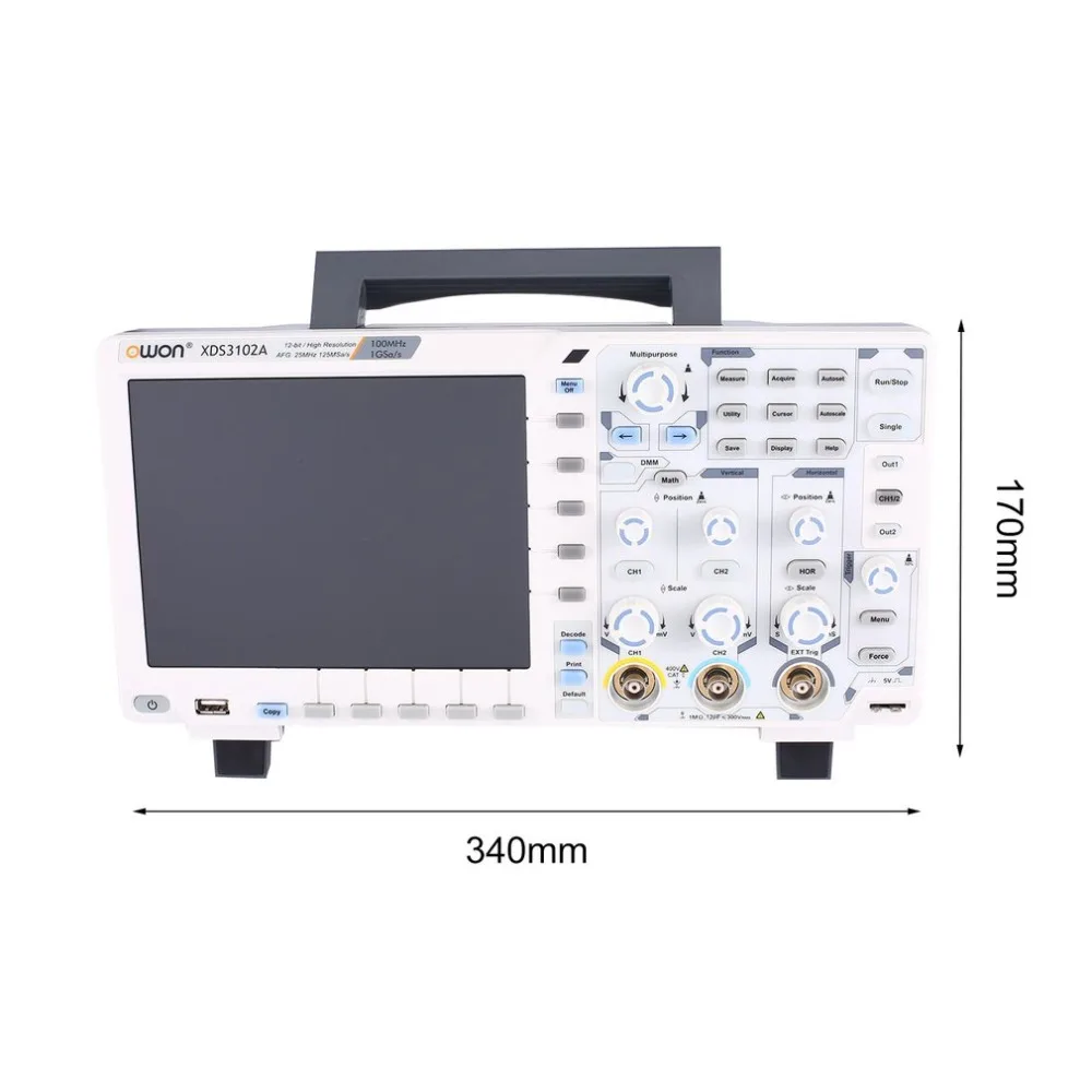 Owon цифровой осциллограф высокого разрешения 100 МГц 1Gsa/S Adc 2 канала с глубокой