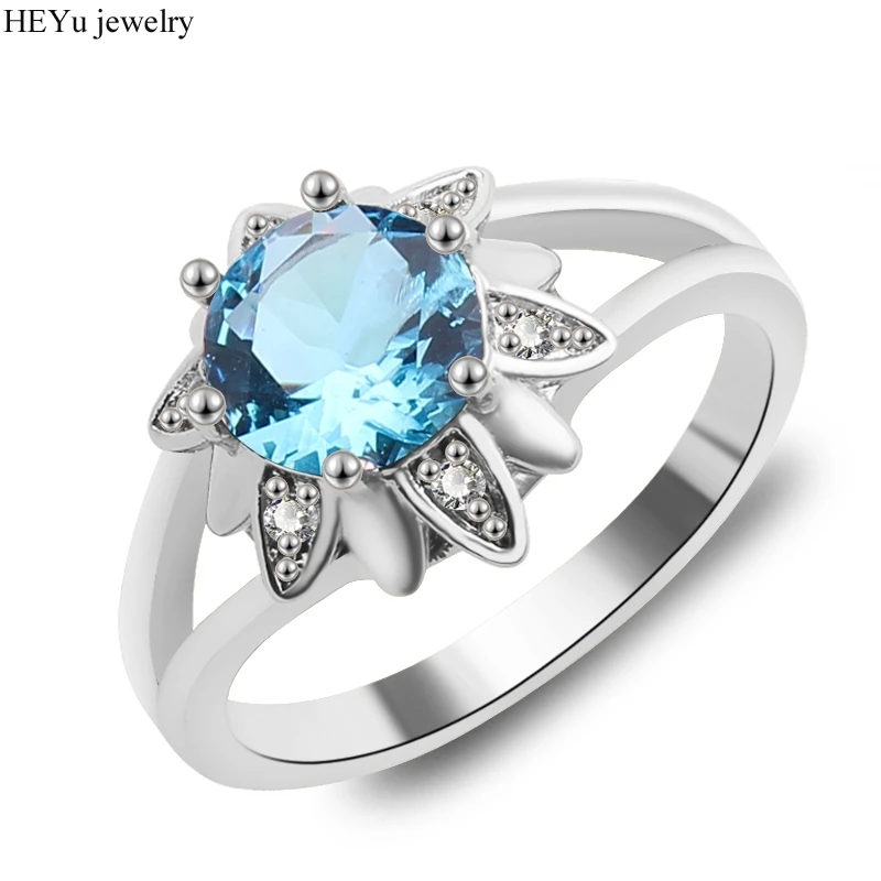 Прекрасный цветок Форма Радуга огненный опал Кольца для Для женщин Леди цвет