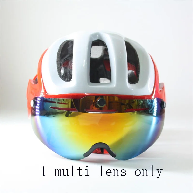 sw w red mulit lens Scohiro, велосипедный шлем, 3 линзы, козырек, солнцезащитные очки, MTB, горная дорога, велосипедный шлем, шлем, Cascos, Ciclismo, велосипедный шлем для взрослых - Цвет: sw w red mulit lens