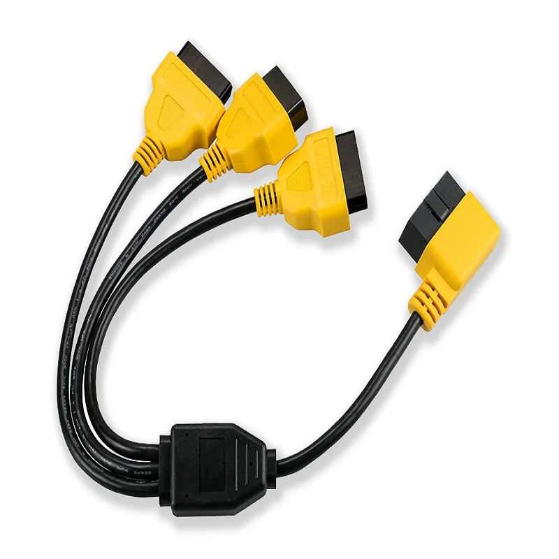 Оригинальный AUTOOL OBD2 кабель 1 до 3 адаптер конвертер 50 см сплиттер Y КАБЕЛЬ J1962M для