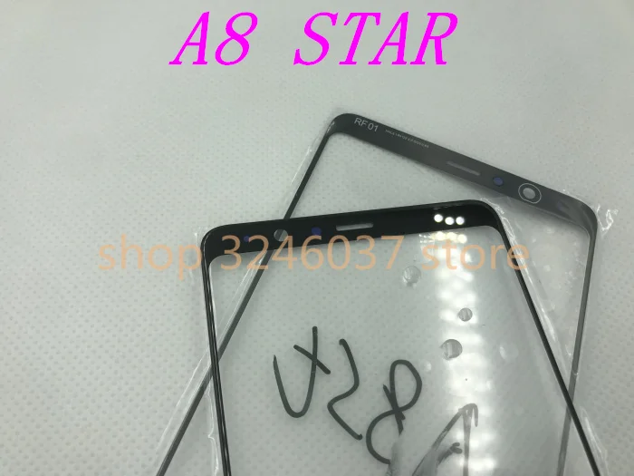 Новое оригинальное черное стекло для замены Samsung Galaxy A8 Star G885 G885F G885S ЖК передний