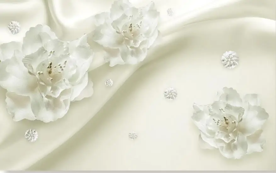 Beautiful silk flower European style 3d stereo TV background wall murals wallpaper | Обустройство дома