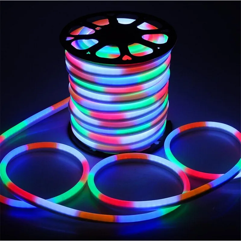 Бесплатная доставка 10 м/рулон 110 В 220 фотосессия 2 провода с 80led/m