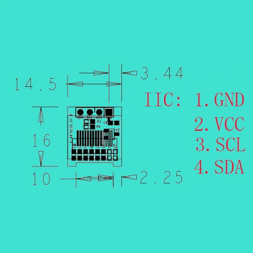 3 5-дюймовый 4PIN белый OLED экран SSD1306 Привод IC 64*32 QT1306P24 кабель IIC интерфейс 64x32 oled