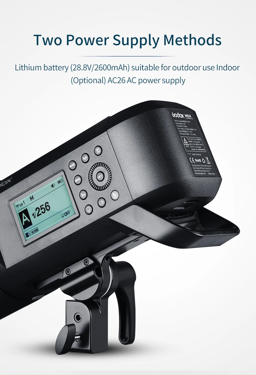 Обновленная Внешняя вспышка Godox AD600 Pro WITSTRO All-in-One AD600Pro Li-on battery ttl HSS со встроенной беспроводной системой 2,4G X