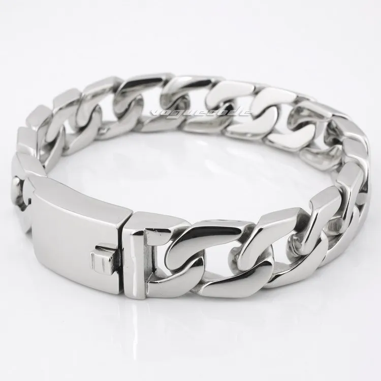 Мужской браслет байкера из нержавеющей стали 316L различной длины 5Q009 (длина 8 7) |