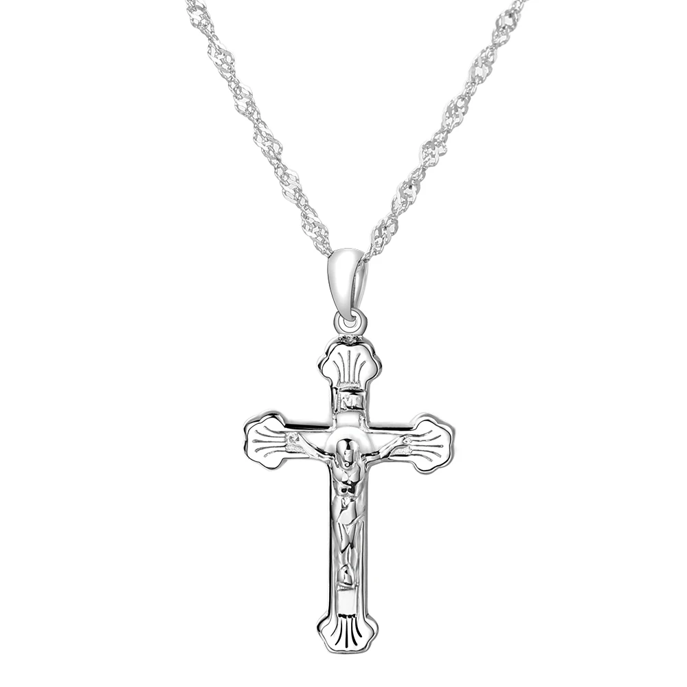 Pendant withNecklace GAGAFEEL чистый 925 подвеска в форме серебряного крестика Fit 925 ожерелье цепочка мужские ювелирные украшения Прекрасные ювелирные украшения - Окраска металла: Pendant withNecklace