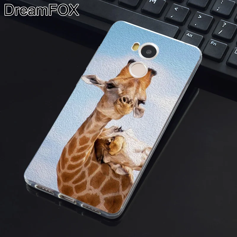 DREAMFOX M228 Забавный Мягкий силиконовый чехол из ТПУ с жирафом для Xiaomi Redmi Note 3 4 4X5 5A 6 7