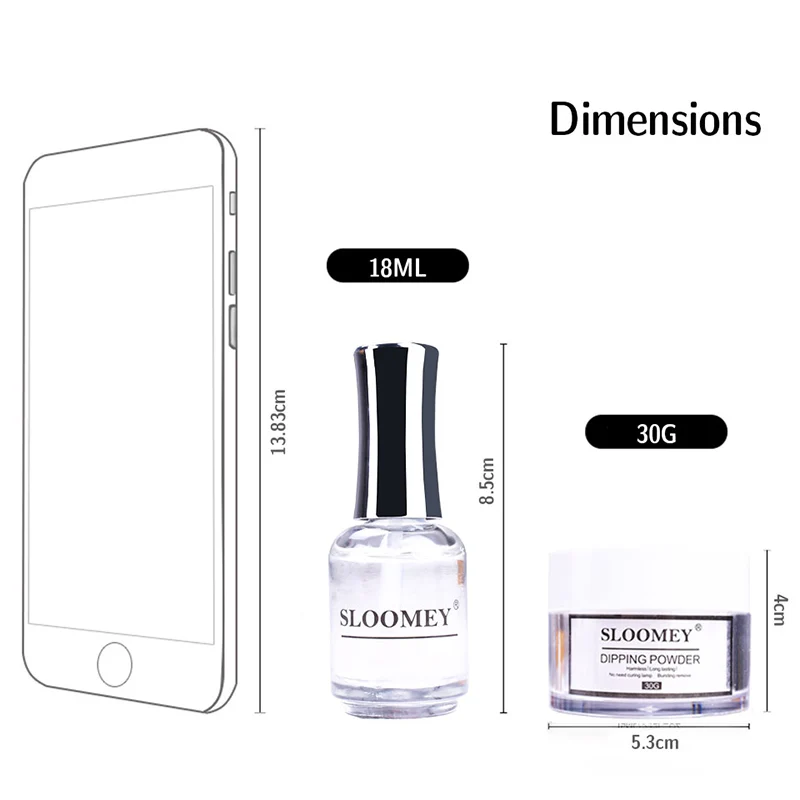 SLOOMEY Dipping Nail Powders Gradient French Natural Color Holographic Glitter Without Lamp Cure Art Decorations | Красота и здоровье