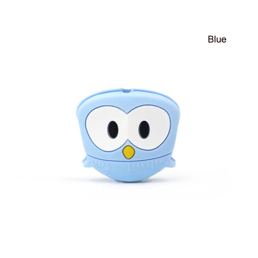 Blue owl 10pcs 10 шт коала силиконовые бусины Сова собака цыпленок утка детские жевательные игрушки для DIY соска цепь ребенок прорезыватель животное уход ожерелье бусы - Цвет: Blue owl 10pcs