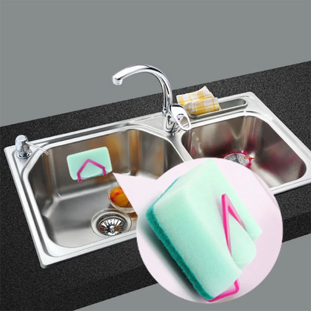 Бесплатная доставка Красочные присоски стойки держатель для губок на кухню