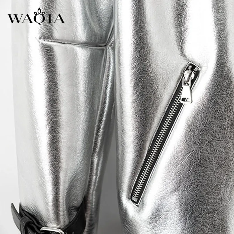 WAQIA 2018 осень зима куртки Для женщин Свободные стекаются теплое толстое пальто