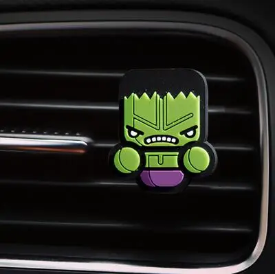 Hulk 1 шт. автомобильный освежитель воздуха на вентиляционное отверстие с клипсой, с мультипликационным принтом, автомобильный освежитель воздуха с твердым ароматом, Кондиционер «мстители», «Звездные войны» - Название цвета: Hulk