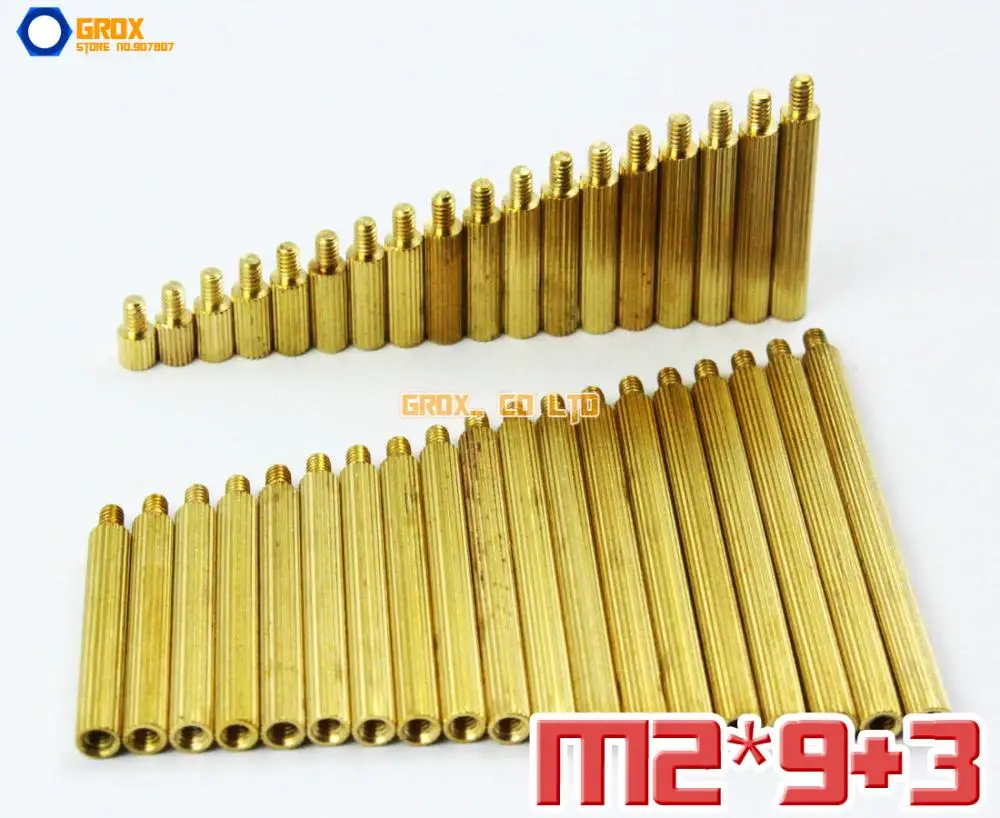 

200 Pieces Brass M2 x 9 + 3mm PCB Female to Male Motherboard Standoff Spacer