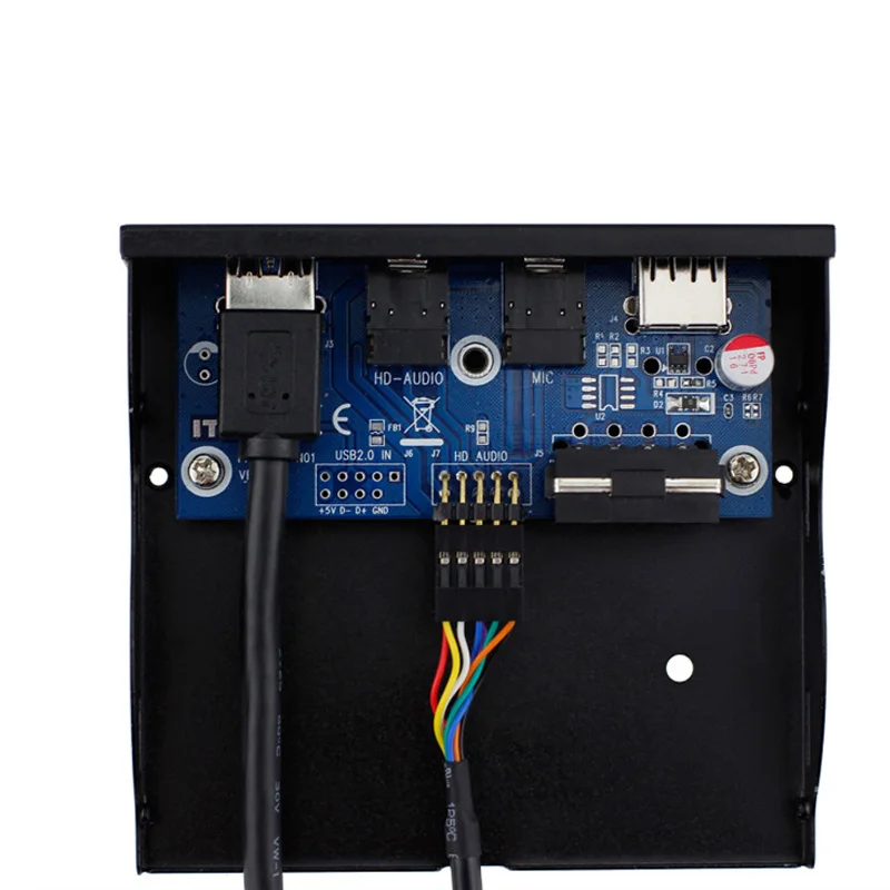 

USB 3.0 Front Panel with Audio Bracket Motherboard 20pin to USB 3.0 + 2.1A Fast Charging Port HUB Cable for 3.5" Floppy Drive