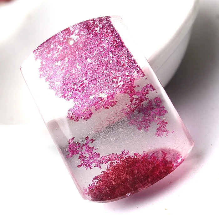 Beautiful Unique Natural Purple Pink Ghost Phantom Quartz Crystal Specimen healing pendant -Random 1pcs | Дом и сад