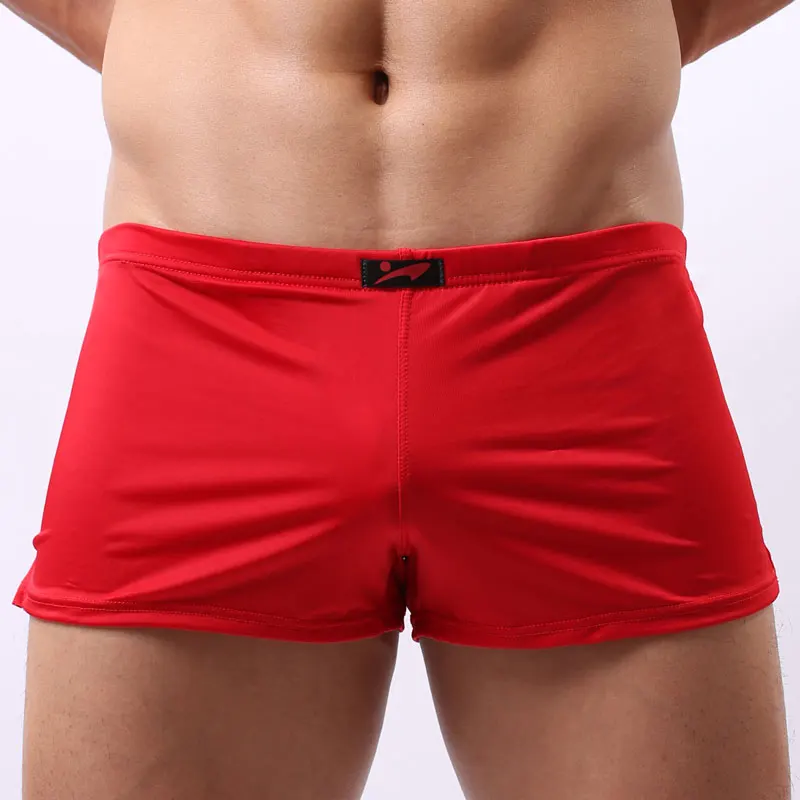 Мужские трусы боксеры из вискозы синие слипы нейлона сексуальная брендовая