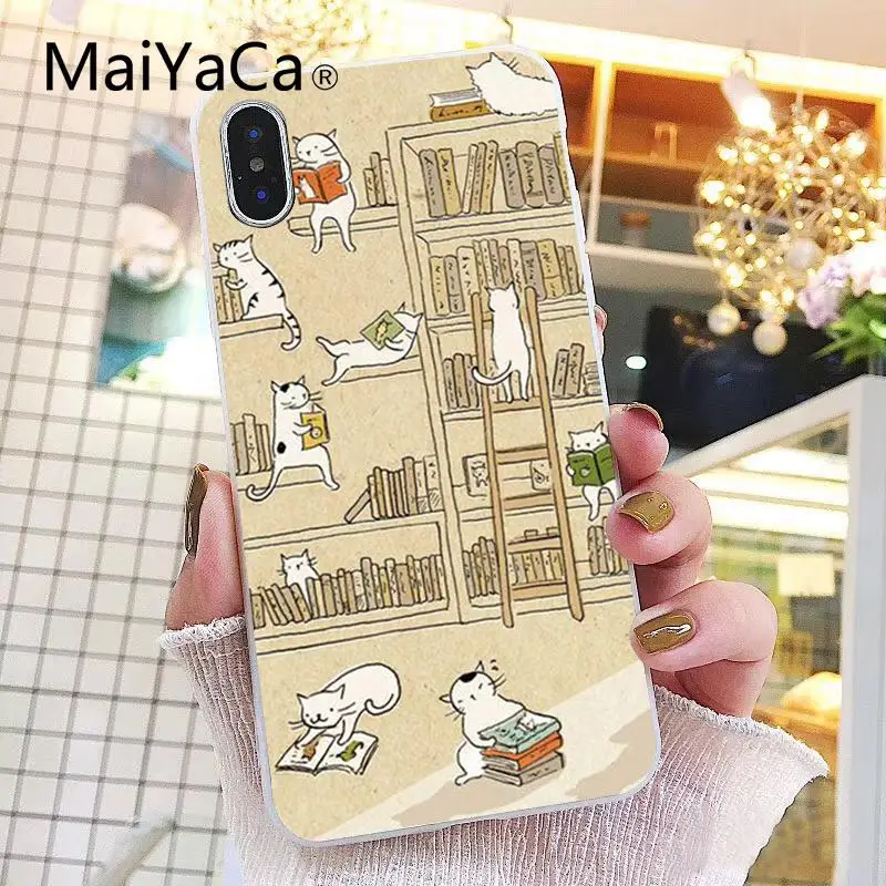 Чехол Maiyaca с японским рисунком кота для iPhone 8 7 6 6S Plus 5 5S SE XR X XS MAX | Мобильные