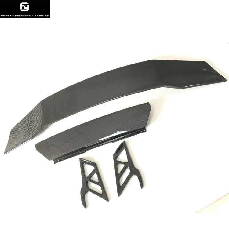 rear spoiler LP610 DMC Стиль углеродного волокна передний бампер сплиттеры задний диффузор боковые юбки задний спойлер для Lamborghini Huracan LP610 14-17 - Цвет: rear spoiler