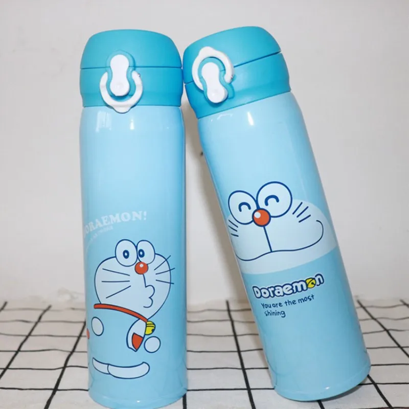 500 мл прекрасный мультфильм Doraemon Mood Expression вакуумная фляжка термос бутылка кофе детский термо бутылка для воды