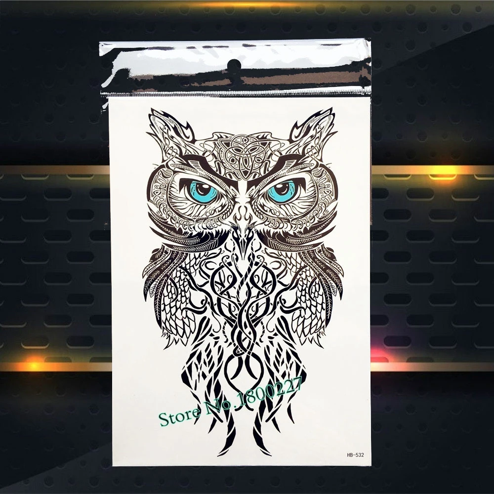 Большой Металлический Якорь ласточка птица временная татуировка наклейка для