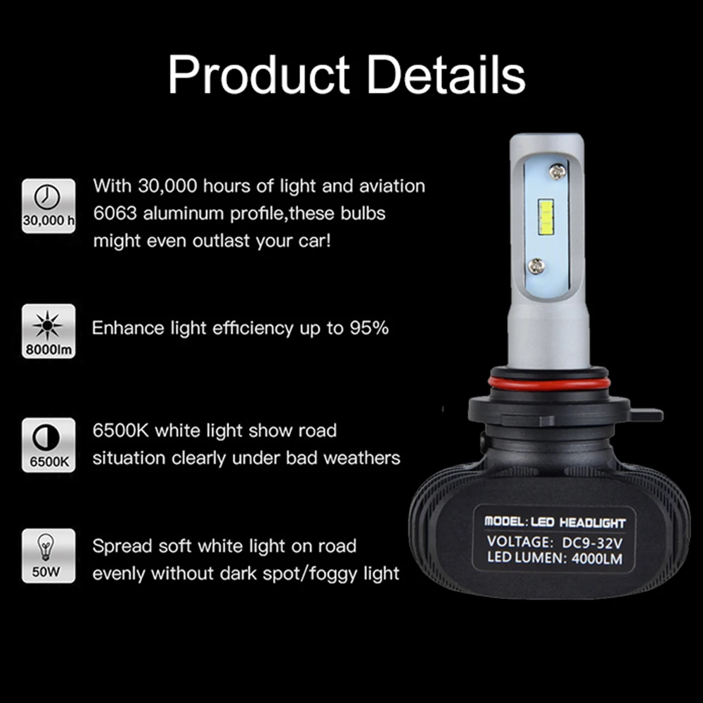 10 шт. CSP H8 H11 противотуманные фары H4 Led H7 H1 H3 Автомобильные для авто S1 N1 H27 HB3 HB4