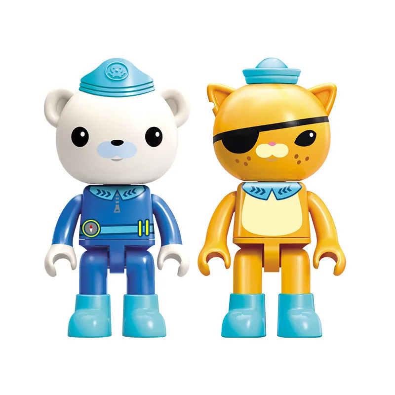 Обучающие строительные блоки Octonauts игрушки для укладки подарки детей корабль