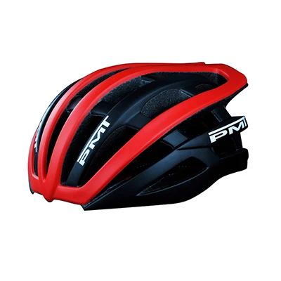 Black-Red PMT, велосипедный шлем, ультралегкий, в форме, велосипедный шлем, дышащий, дорожный, горный, MTB, велосипедный шлем - Цвет: Black-Red