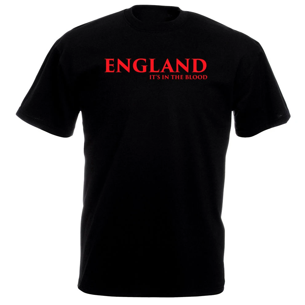 

Summer 2018 Short Sleeve Plus Size 100% Cotton Brand T-Shirts England Blood Funny Tee Shirts