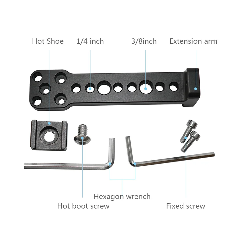 For DJI Ronin S Accessories Extended Board Bracket Alloy External Mount Plate Monitor Holder For DJI Ronin SC Handheld Gimbal