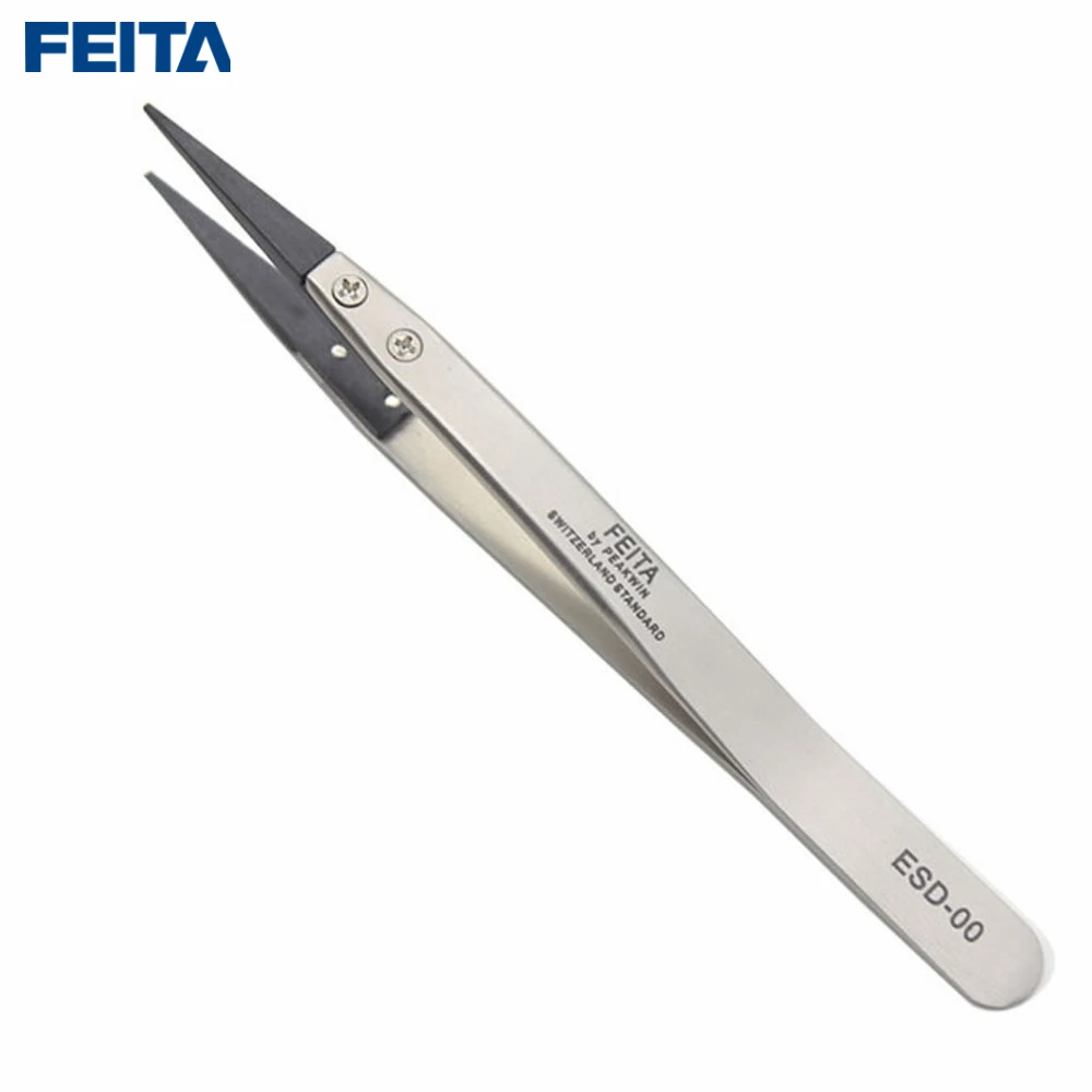 FEITA 8 шт. ESD нержавеющая сталь сменные наконечники пинцет антистатический