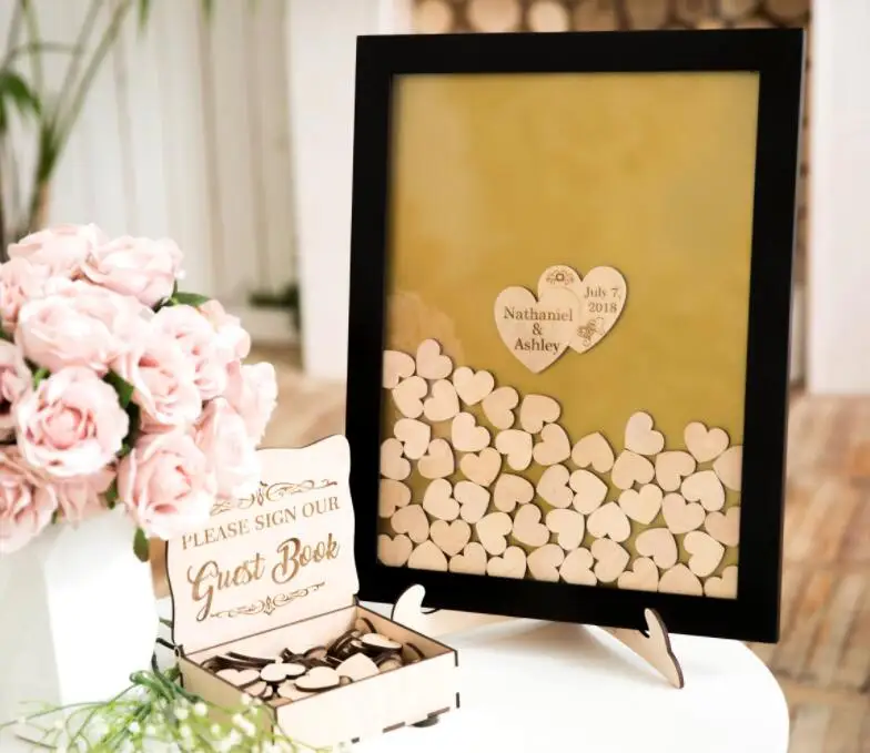 Персонализировать любой язык Альтернативная Гостевая книга baby shower Drop Box гостевая