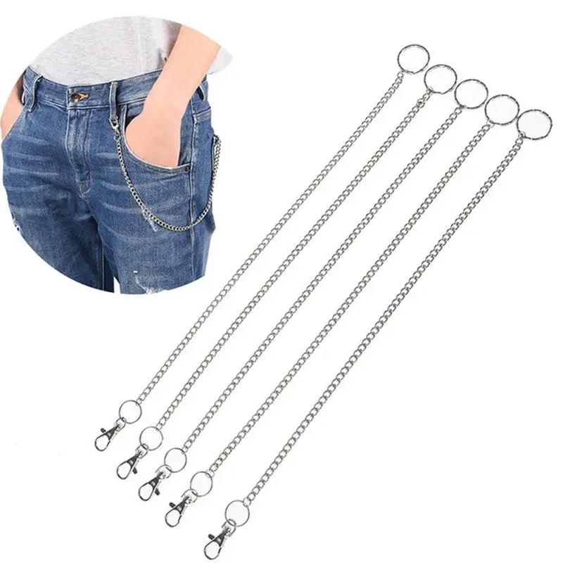 

2019 New Silver Metal Chain Rock Punk Hook Pants Belt Trousers Waist Link 1 Layer Belt Purse Alloy Classic Jewelry Accessories