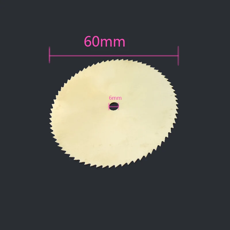 60mm Титановый пильный диск с покрытием из быстрорежущей стали и быстрорежущей стали, пила из металла, резка дерева и пластмассы, тонкая медная алюминиевая Настольная пила DIY - Цвет: 60mm