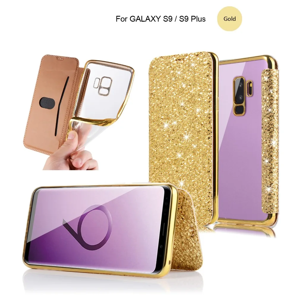 Чехол для Samsung Galaxy S10 роскошный блестящий кожаный чехол с откидной крышкой S8 S9 Plus E