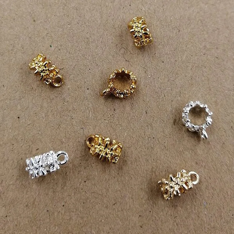 

100 pieces/lot 4.5x10mm 3 Colors Alloy/Metal Small Charms Pendant DIY Hair Jewelry accessories Setting Findings BC19008