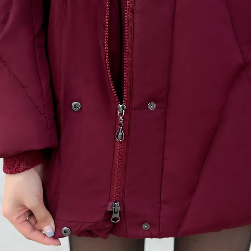 

Middle-aged plus size white duck down jackets Female winter warm jacket ladies medium long white duck Down jacket coat women