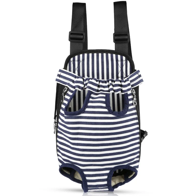 Striped Сумка для щенков, переноска для домашних животных, рюкзак с дышащей сеткой на плечо для маленьких средних кошек, чихуахуа, игр на открытом воздухе - Цвет: Striped