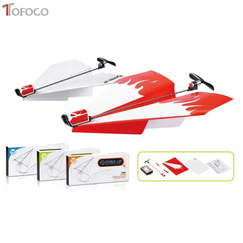 TOFOCO Power Up Электрический бумажный самолёт набор для преобразования самолета