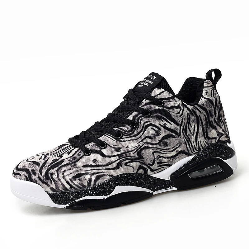 Мужские баскетбольные кроссовки с воздушной подушкой красные черные спортивные