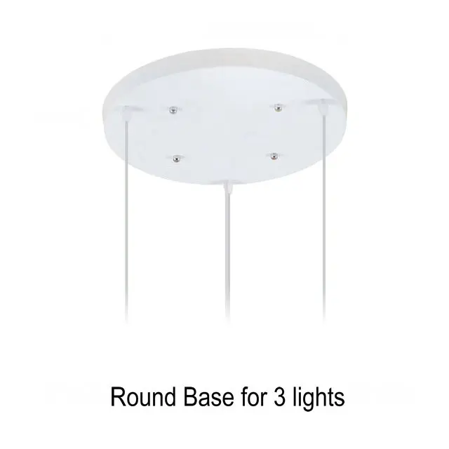 Round Base-White Современные 3 лампы прозрачное Янтарное стекло подвесной светильник E27 светодиодные свисающие светильники для столовой кухни ресторана подвесной светильник - Цвет корпуса: Round Base-White