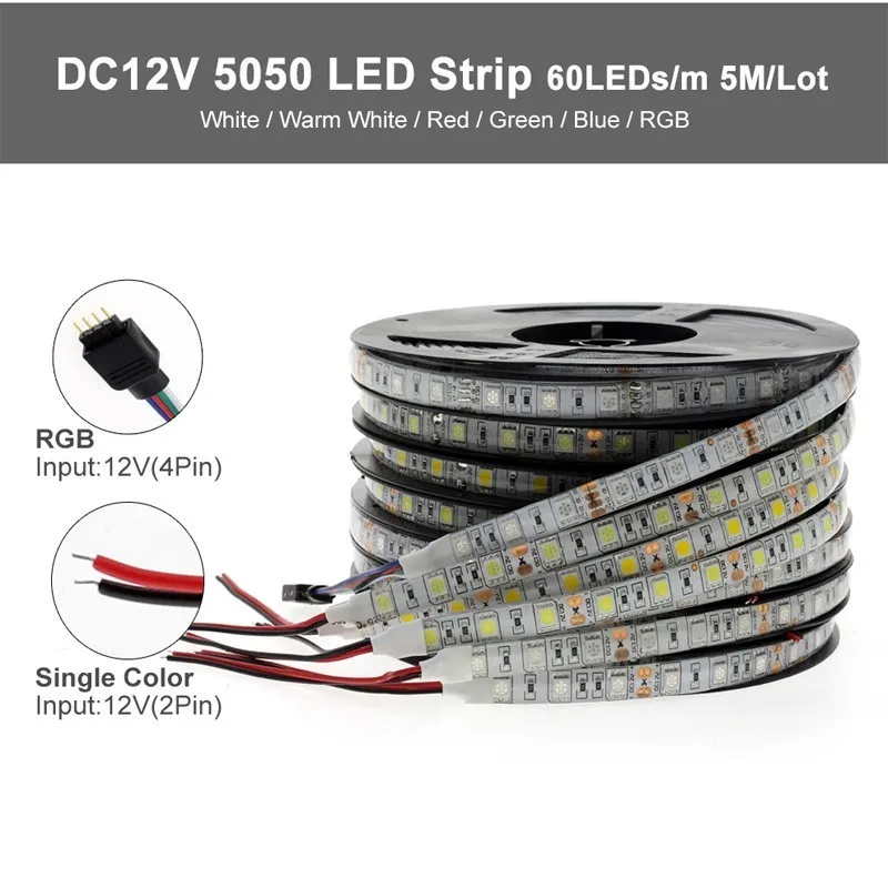5 м 12 В Светодиодная лента светильник SMD 5050 60 светодиодный s/m светодиодная лента светильник RGB Светодиодная лента светильник ing Диодная лента гибкая лента