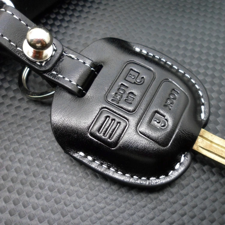 Кожаный чехол для ключей Toyota Prado Camry xv40 Rav4 подходит Lexus LS LX RC RX 2 3 кнопки аксессуары