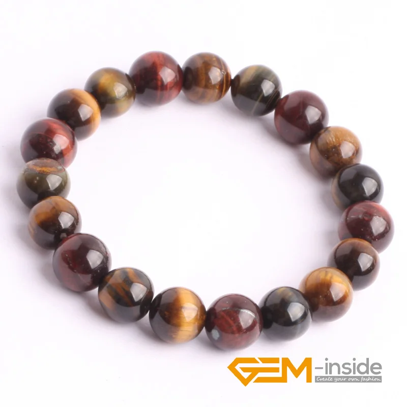 6 мм 8 10 смешанные цвета тигровый глаз бусины браслет натуральный камень DIY