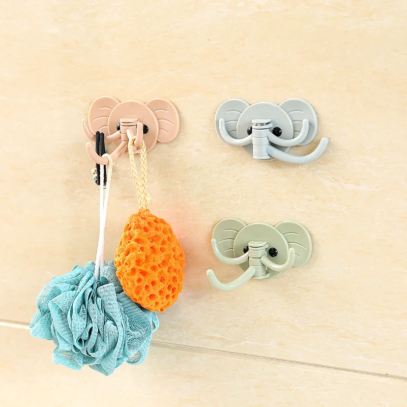 Новый крепкий настенный крючок со слоном милый 3 крючка держатель для ключей