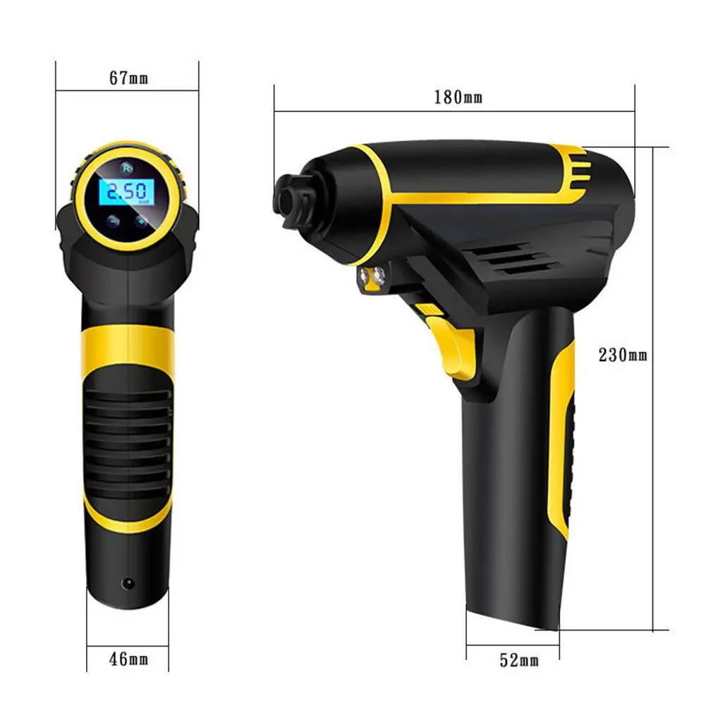 Портативный автомобильный воздушный компрессор насос перезаряжаемый ручной