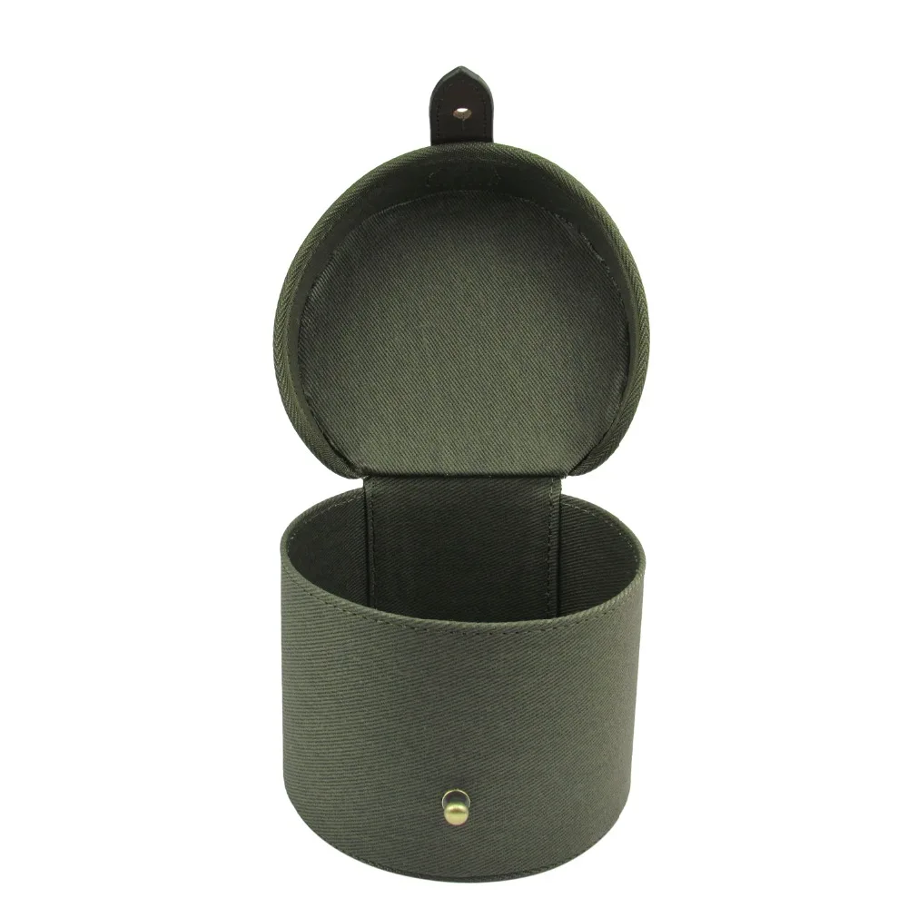 

Tourbon Classic Canvas Fly Fishing Reel Case Storage Reel Shaft Vintage Box Durable Protective Cover Coils Bag